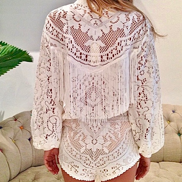 Hp Nwt Spell & The Gypsy White Dove Fleetwood Lace Blouse